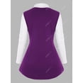 thumbnail image 2 of Top de Talla Extra con Botones en Capas Rosegal  Blusas Tallas Grandes, 2 of 5