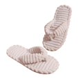 thumbnail image 2 of Willtoo Womens Flip Flops Slippers with Memory Foam Cute Corduroy Bow House Slippers Indoors Outdoors Soft Anti-Skid Open Top, 2 of 6