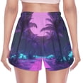 thumbnail image 3 of FORMRS Womens Swim Shorts Mesh Liner Quick Dry Casual Beach Board Bottom with Pockets, Sizes S-2XL, Pink Neon Road, 3 of 9