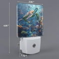 thumbnail image 2 of SKQIT Sea Turtle Decorative Night Light, Dusk to Dawn Smart Sensor Nightlight for Bedroom Bathroom Hallway Stairs Hallway, Plug-in, Energy Efficient Decor Desk Lamp Gifts, 2 of 6
