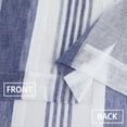 thumbnail image 5 of Haperlare 52" x 63" Sheer Window Curtains Stripe Farmhouse Curtains Faux Linen Light Filtering Window Treatments, Navy Blue, 2 Panels, 5 of 6