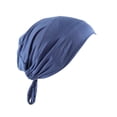 thumbnail image 2 of Women's Muslim Elastic Band Ethnic Hijab Solid Color Adjustable Small Cap Tube Cap Wrapped Turban Cap Lace Up, 2 of 3