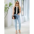 thumbnail image 6 of Women'S Chiffon V-Neck Halter Sleeveless Shirt Tops Office Work Shirt Black M, 6 of 9