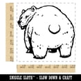 thumbnail image 2 of Standing Bear Looking Behind Square Rubber Stamp Stamping Scrapbooking Crafting - Medium 1.75in, 2 of 7