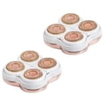 thumbnail image 1 of 2 cabezales de repuesto para depilación facial compatibles con la afeitadora eléctrica Flawless para mujeres, tacto perfecto y acabado suave, color oro rosa., 1 of 3