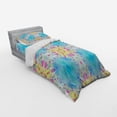 thumbnail image 2 of Ambesonne Psychedelic Bedding Set 3 Pcs, Psychedelic Blurry Art, Twin, Pink and Blue, 2 of 2