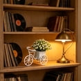 thumbnail image 4 of Japceit Mini Bicycle Planter With Artificial Flowers, Vintage Bike Floral Arrangement, Desktop Decoration Ornament, Cute Home Accent, 4 of 6
