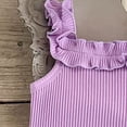 thumbnail image 7 of Ohufall Toddler Girls Tank Tops Ruffled Crew Neck 0-5T Summer Tank Top Breathable Solid Color Summer Casual Tank, 7 of 7