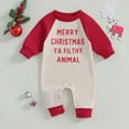 thumbnail image 2 of Okbabeha Infant Baby Boy Girl Clothing Santa Long Sleeve Jumpsuit Romper Newborn First Christmas Outfit One Piece Clothes, 2 of 8