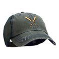 thumbnail image 5 of Crossed Bats Embroidered Low Profile Special Cotton Mesh Cap - Green OSFM, 5 of 5