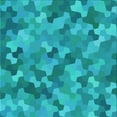 thumbnail image 1 of Ahgly Company Machine Washable Indoor Square Transitional Aqua or Cyan Blue Area Rugs, 6' Square, 1 of 7