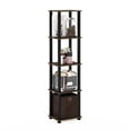 thumbnail image 4 of Pemberly Row Turn-N-Tube Wood 5-Tier Decorative Shelf in Columbia Walnut/Black, 4 of 6