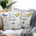 thumbnail image 2 of Outdoor Waterproof Pillow Covers Farm Daisy Flower Butterfly Decorative Throw Pillow Protectors for Patio Sofa Garden Couch,16x16in 2 Pack, 2 of 9