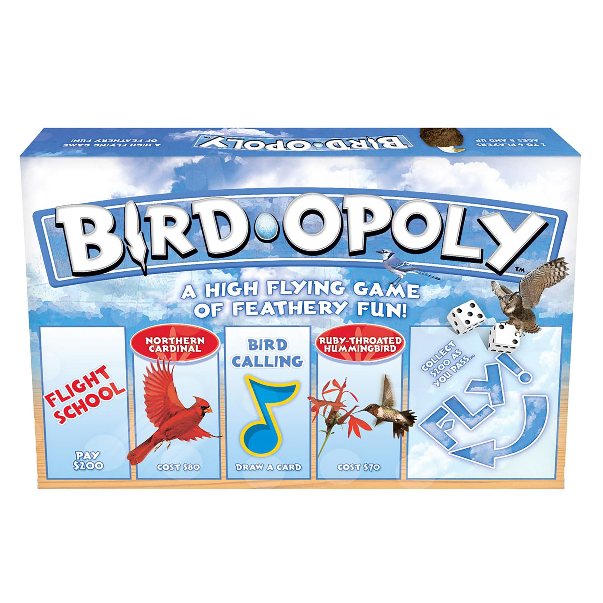 Late For The Sky: Bird-Opoly - Animal Themed Family Board Game, Opoly-Style Game Night, Traditional Play Or 1 Hr Version, Ages 8+, 2-6 Players