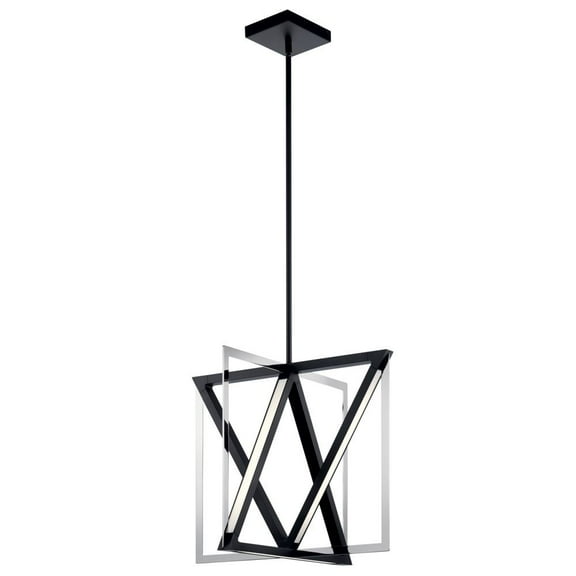 Elan - 84082 - LED Pendant - Axis - Matte Black/Chrome-1pack