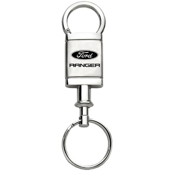 Ford Ranger Satin Chrome Valet Key Chain (Silver)