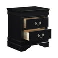 thumbnail image 3 of Traditional Black Finish 3pc Bedroom Set California King Bed and Nightstands Louis Phillipe Style Bedroom Furniture, 3 of 5