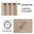 thumbnail image 5 of DWCN Blackout curtains for Bedroom with Tiebacks - Room Darkening Privacy Grommet Top Window Curtains for Living Room, 60 x 84 inch Length, Beige, Set of 2, 5 of 7