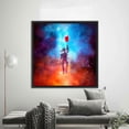 thumbnail image 3 of Cosmos Artwork, Astronaut Poster, Modern Canvas Art, Astronaut Floating In Space, Astronaut With Balloon Wall Decor, Abstract Art, Canvas Wall Decor - White Framed, 3 of 5