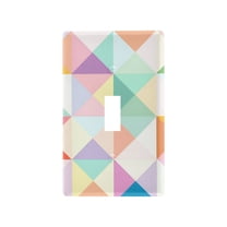 Yayeee Toggle Light Switch Wall Plate 1-Gang 4.5"x2.7" Home Decorative Outlet Cover, Abstract Geometric