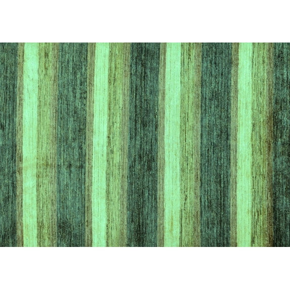 Ahgly Company Machine Washable Indoor Rectangle Abstract Turquoise Blue Modern Area Rugs, 5' x 8'