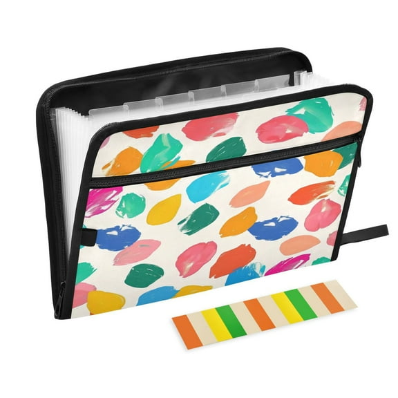 Organ Folder 14.2 x 0.8 x 10.6 Inches 13 Separate Pockets A4 Size Documents Folder A Sort Storage File Manager For The Home Office Oil Painting Petal