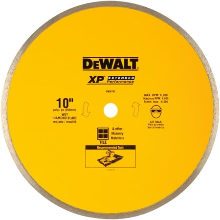 

DeWalt® XP™ Extended Performance 10 Continuous Rim Wet Diamond Blade