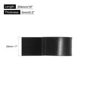 Uxcell Solid Rubber Sheet 3/16 Thick x 1 Wide x 10 Long, Anti-Slip Neoprene Rubber Roofing Material for Gaskets DIY Material, Pads