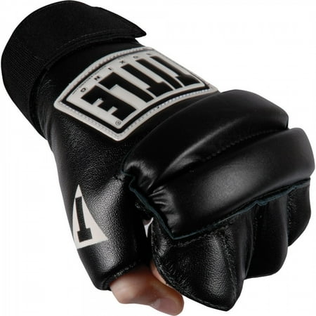 - Title Boxing Padded Hook and Loop Leather Speed Bag Gloves - Black