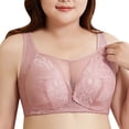 thumbnail image 1 of Aayomet Bralettes for Women Plus Size Front Vest Non Rim Cotton Fashion Underwear (Hot Pink, K), 1 of 3