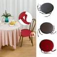 RnemiTeamo Round Chair Pads Seat Cushions,Patio Chair Pads with Ties