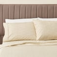 thumbnail image 2 of Great Bay Home Striped Ultra-Soft Microfiber Sheet Set (Queen, Stripe - Sand), 2 of 9