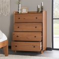 thumbnail image 2 of Morgan 4-Drawer Solid Wood Bedroom Chest in Caramel, 2 of 12