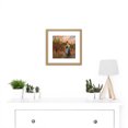 thumbnail image 2 of Alberto Pla Rubio Girl In A Field Painting 8X8 Inch Square Wooden Framed Wall Art Print Picture with Mount, 2 of 4