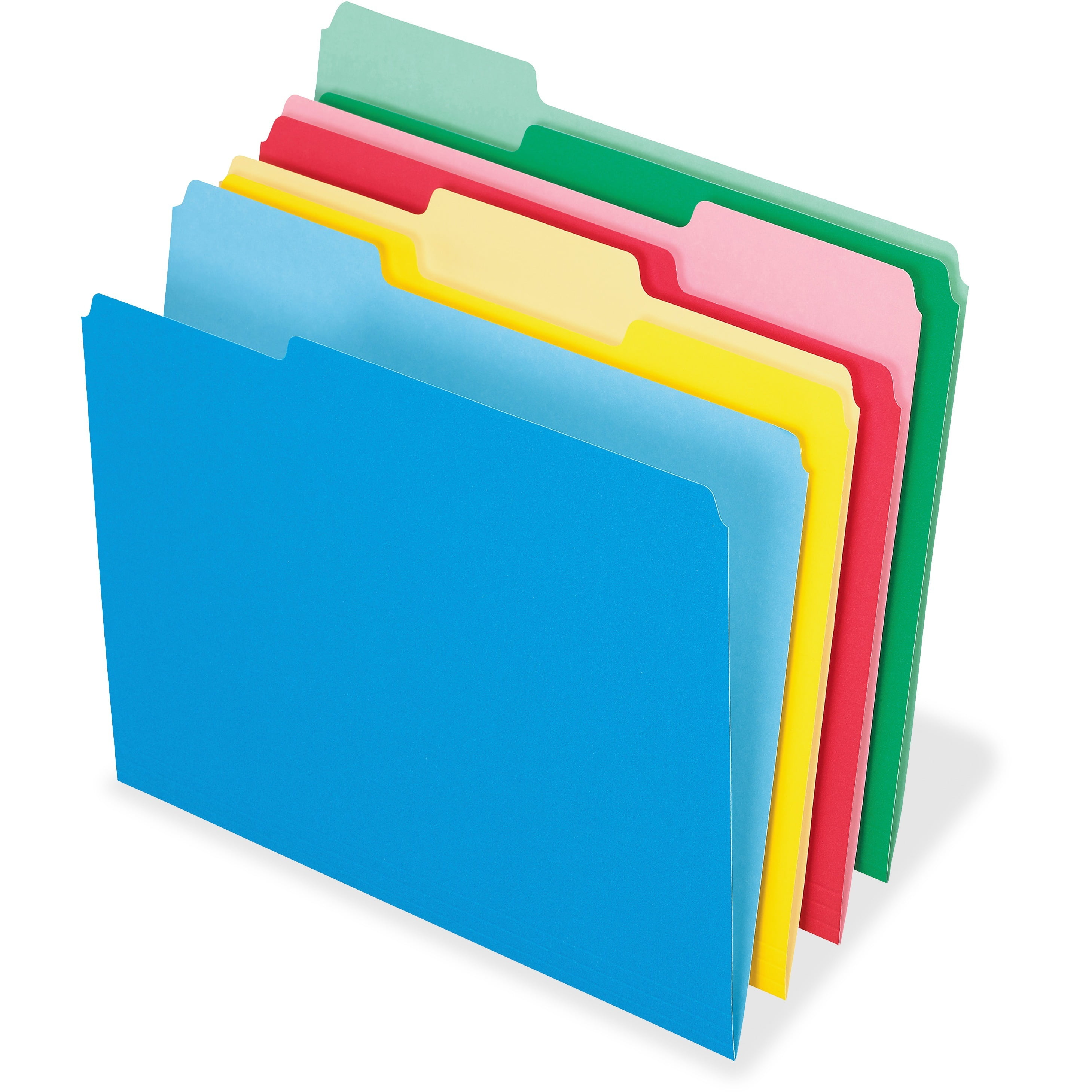 Pendaflex Clear Poly Index Folders Letter Assorted Colors 10//Pack 50981