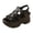 Black, variant on Platform Sandals for Women Classic Fisherman Chunky Platform Slip on Adjustable Ankle Strap Lightweight Sole Non Slip Traction Shoes White Size 9