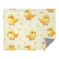 thumbnail image 2 of Fluorescent Cover blanket 70x55 inch frannel blanket Office nap blanket Camping blanket Bedding travel blanket Glow blanket Cute Yellow Chicken, 2 of 8