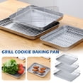 thumbnail image 1 of Baking Sheets and Racks Set Stainless Steel Baking Sheet Chef Baking Sheet with Wire Rack Set for Oven and Dishwasher Non Toxic Heavy Duty Cooling Rack Set, 1 of 8