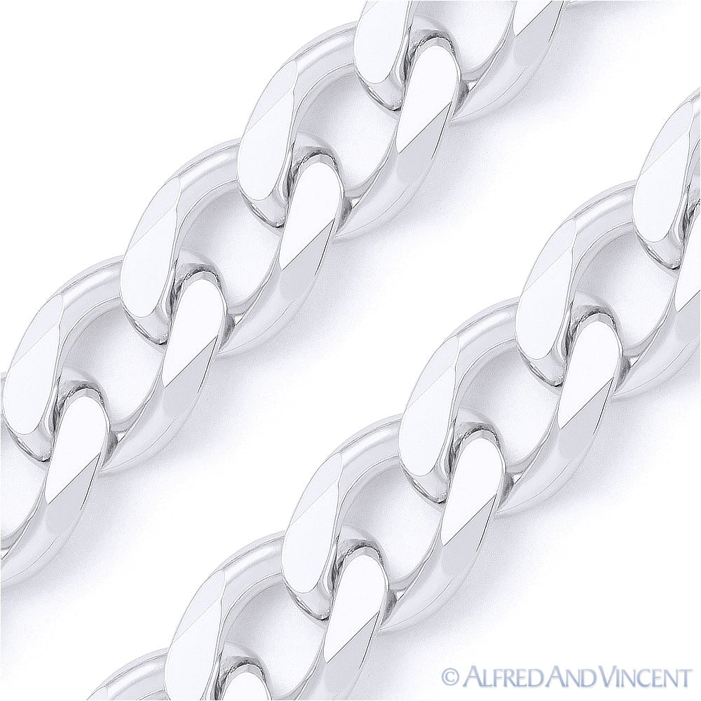 4.5mm Cuban / Curb Link Italian Chain Necklace in Solid .925 Sterling Silver