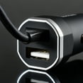 Blackweb Car Charger With Coiled MicroUsb Cable, 3.1 Amp, Black, 3