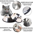 thumbnail image 4 of Plato para Mascotas XINYUICEAN Acero Inoxidable Apilable y Antideslizante para Perros y Gatos, 4 of 7