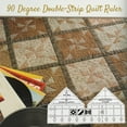 ON SALE Loyerfyivos 90 Degree Double Strip Quilt Ruler 8 Inch Acrylic on-sale-loyerfyivos-90-degree-double-strip-quilt-ruler-8-inch-acrylic