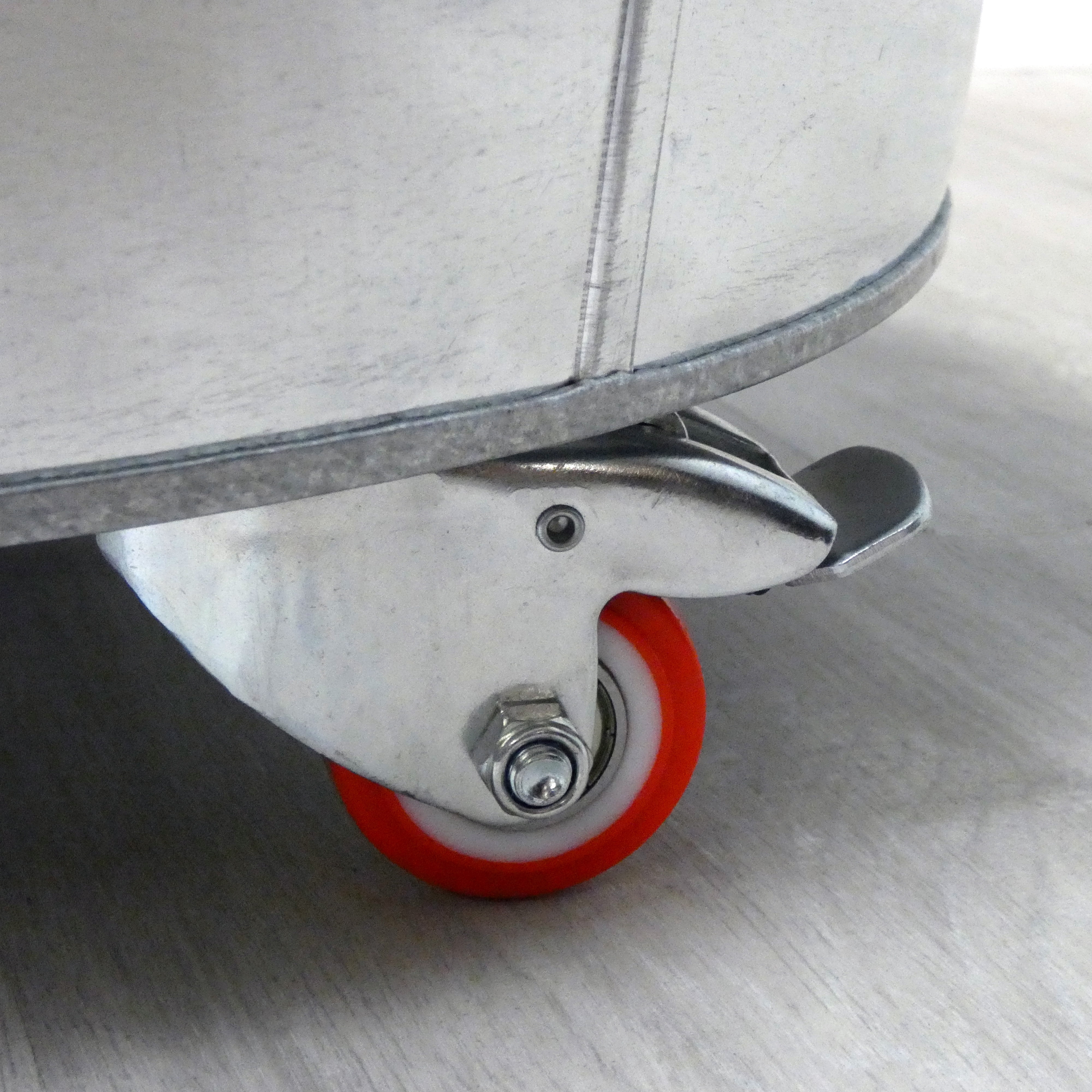 Super Sliders 2 inch Red Polyurethane Locking Caster, 110-lb Load Capacity.   360 Degree Swivel.   1 each