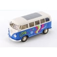 thumbnail image 1 of 1963 Volkswagen Classical T1 Bus w/ Love/Peace Decals, Light Blue - Welly 22095A1/4D - 1/24 Scale Diecast Model Toy Car (Brand New but NO BOX), 1 of 3