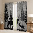 thumbnail image 2 of Homewish Jungle Wildlife Deer Black Out Curtains,Rustic Farmhouse Cabin Curtains Pack of 2 (42x63 Each),Gray Black Bedroom Curtains For Boys Teens,Microfiber Bedroom Decor, 2 of 6