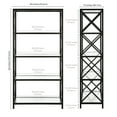 thumbnail image 6 of Evelyn&Zoe Celine 30" Wide Rectangular Bookcase, Blackened Bronze, 6 of 12