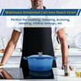 thumbnail image 4 of Walchoice 6 Quart Enameled Cast Iron Dutch Oven with Lid, Nonstick Round Dutch Oven Pot with Dual Handles for Braising, Stews, - Blue, 4 of 8