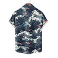 thumbnail image 6 of Awdenio Shirts for Men Floral Shirts Casual Tropical Beach Short Sleeve Funky Aloha Shirt Summer Holiday Vacation Party, 6 of 6