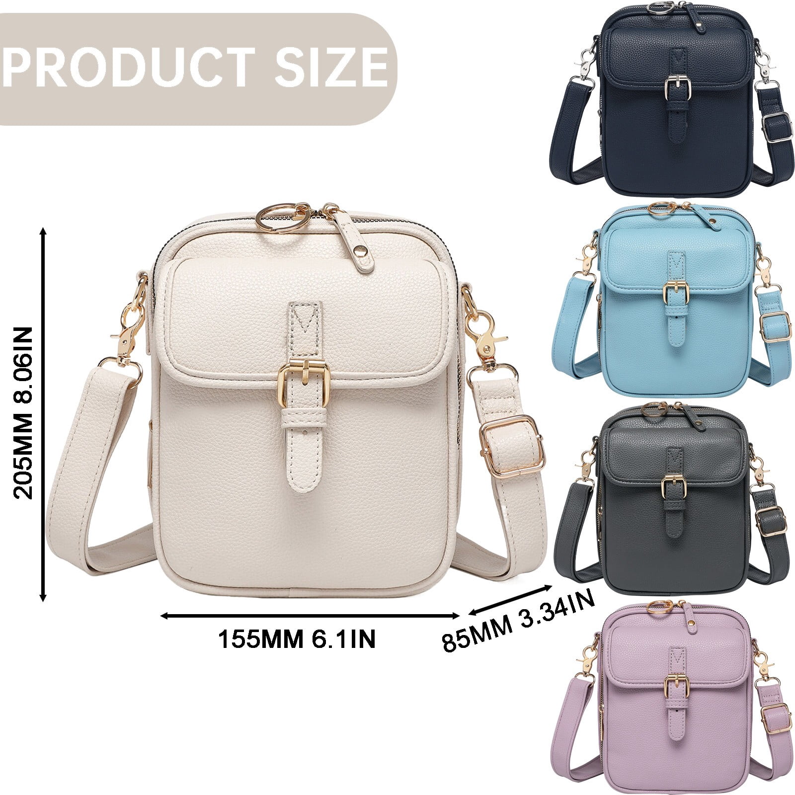 Women's Sculpture Crossbody Bag | Women's Purse Bag | Lightweight Adjustable Strap | Multi-Compartment | Travel Friendly | Everyday Carry Purse(White)