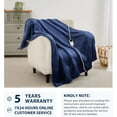 thumbnail image 4 of Homemate Heated Throw Blanket, Soft Flannel Electric Blanket with 10 Heating Levels, 5 Timer Settings, 8-Hour Auto Off and Overheat Protection, 50"x60", Blue, 4 of 9